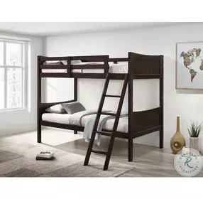 Santino Espresso Twin Over Twin Bunk Bed