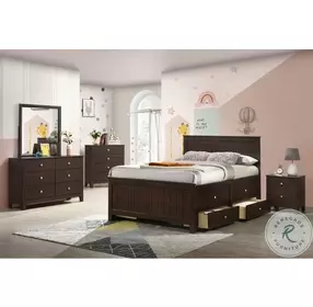 Santino Espresso Full Storage Panel Bed