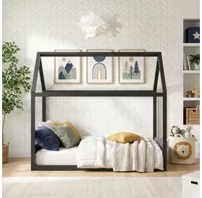 Santino Gray Full Montessori Bed