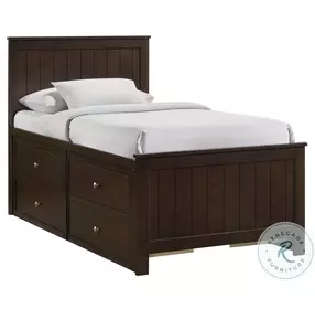 Santino Espresso Youth Storage Panel Bedroom Set