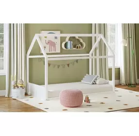 Santino White Twin Montessori Bed