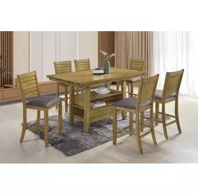 San Antonio Cocoa Brown Upholstered Counter Height Stool