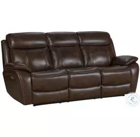 Sandover Tri-Tone Chocolate Power Reclining Living Room Set with Power Headrest And Lumbar