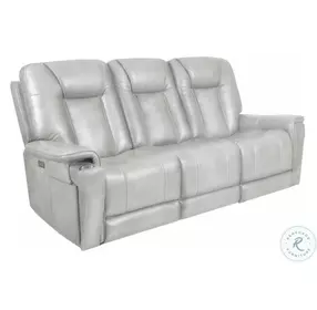 Sanibel Rainer Dove Lay Flat Power Reclining Living Room Set with Power Headrest And Lumbar