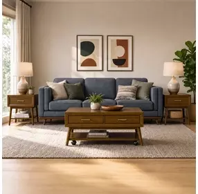Veronica Walnut Rectangular End Table