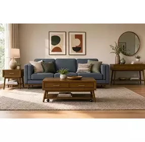 Veronica Walnut Rectangular Sofa Table