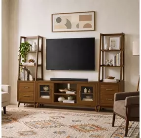 Veronica Walnut 2 Drawer Accent Cabinet