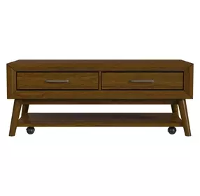 Veronica Walnut Occasional Table Set with Casters