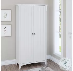 Salinas Pure White Door Tall Storage Cabinet