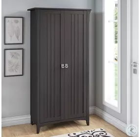 Salinas Vintage Black Tall Storage Cabinet