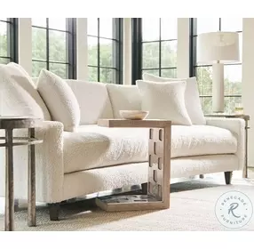 Aventura Marcona And Frosted Nickel Accent Table