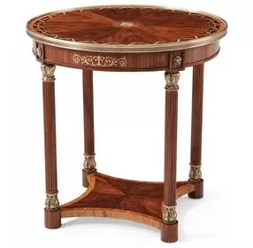Stephen Church Light Etimoe and Gold Round Paulette II Side Table