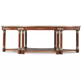 Stephen Church Light Etimoe and Gold Oval Paulette II Occasional Table Set