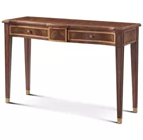Stephen Church Harrow Brown and Gold Rectangular Merritt Console Table