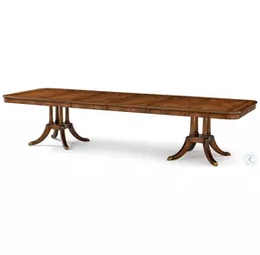 Sloane Edwardian Brown 96" Extendable Rectangular Dining Table
