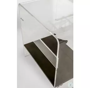 Sloan Antique Brass Lucite Waterfall Table