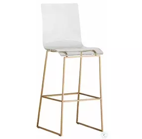 King Acrylic and Gold Bar Stool