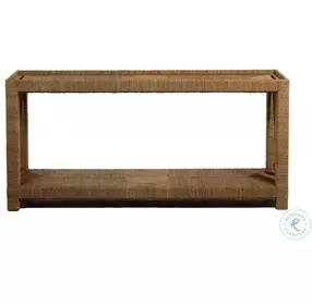 Hutch Natural Seagrass Console Table