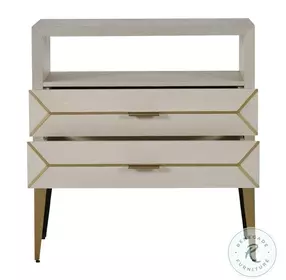 Whitley Stain Brass Nightstand