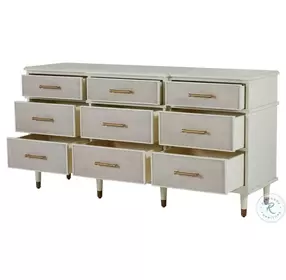 Leona Parchment White And Natural Linen Dresser