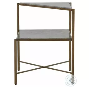 Jayce Textured Champagne Side Table