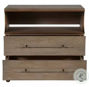 Evonne Cerused Natural Gray Nightstand
