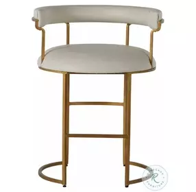 Mack White Leather Counter Height Stool