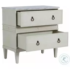 Archie Cerused White Nightstand