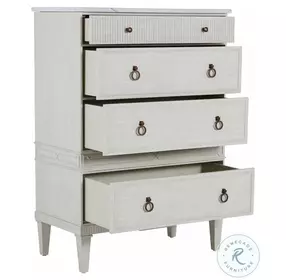 Archie Cerused White Tallboy Chest