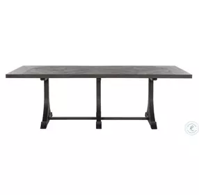 Adams Cerused Forest Black Rectangular Dining Table