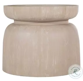 Marta Cerused Light Natural Side Table