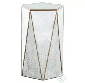 Tindell Mercury Glass And Polished Brass Drinking Table