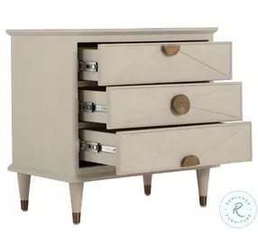 Emberly Ceruse White Nightstand
