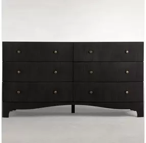 Princeton Cerused Forest Black 6 Drawer Dresser