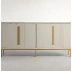 Robinson Sesame White and Stained Gold 4 Door Sideboard