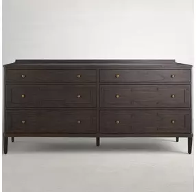 Glenwood Cerused Brown 6 Drawer Dresser