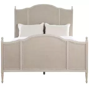 Caroline Cerused White Panel Bedroom Set