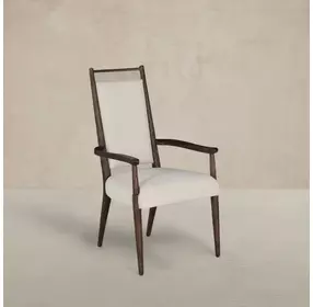 Highland Dusk and Sand Performance Fabric Upholstered Dining Arm Chair