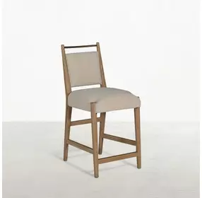 Highland Dawn and Sand Performance Fabric Upholstered Counter Height Stool