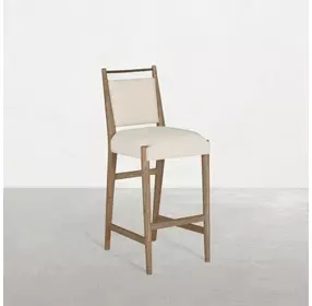 Highland Dawn and Sand Performance Fabric Upholstered Bar Stool