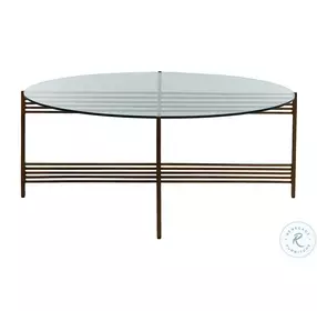 Tanner Hammered Antique Brass Coffee Table