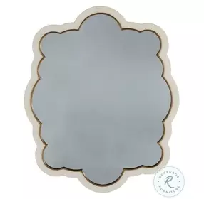 Rianna White Faux Horn Mirror
