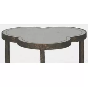 Walter Textured Bronze Trefoil Side Table