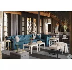 Barnes Octagonal Gold Mirrored Table