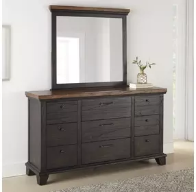 Bear Creek Brown 9 Drawers Dresser