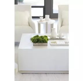 Axiom Linear Grey And White Plaster Round Chairside Table