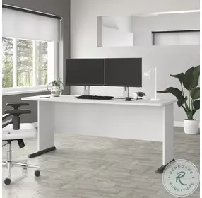 Studio A White 72" Computer Desk