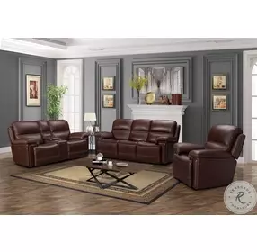 Sedrick El Paso Walnut Power Reclining Sofa with Power Headrests