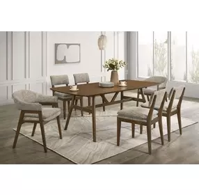 Miller Walnut Upholstered Arm Chair