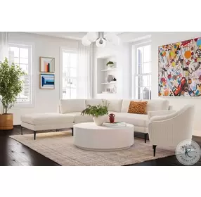 Serena Cream Velvet Accent Chair with Black Legs